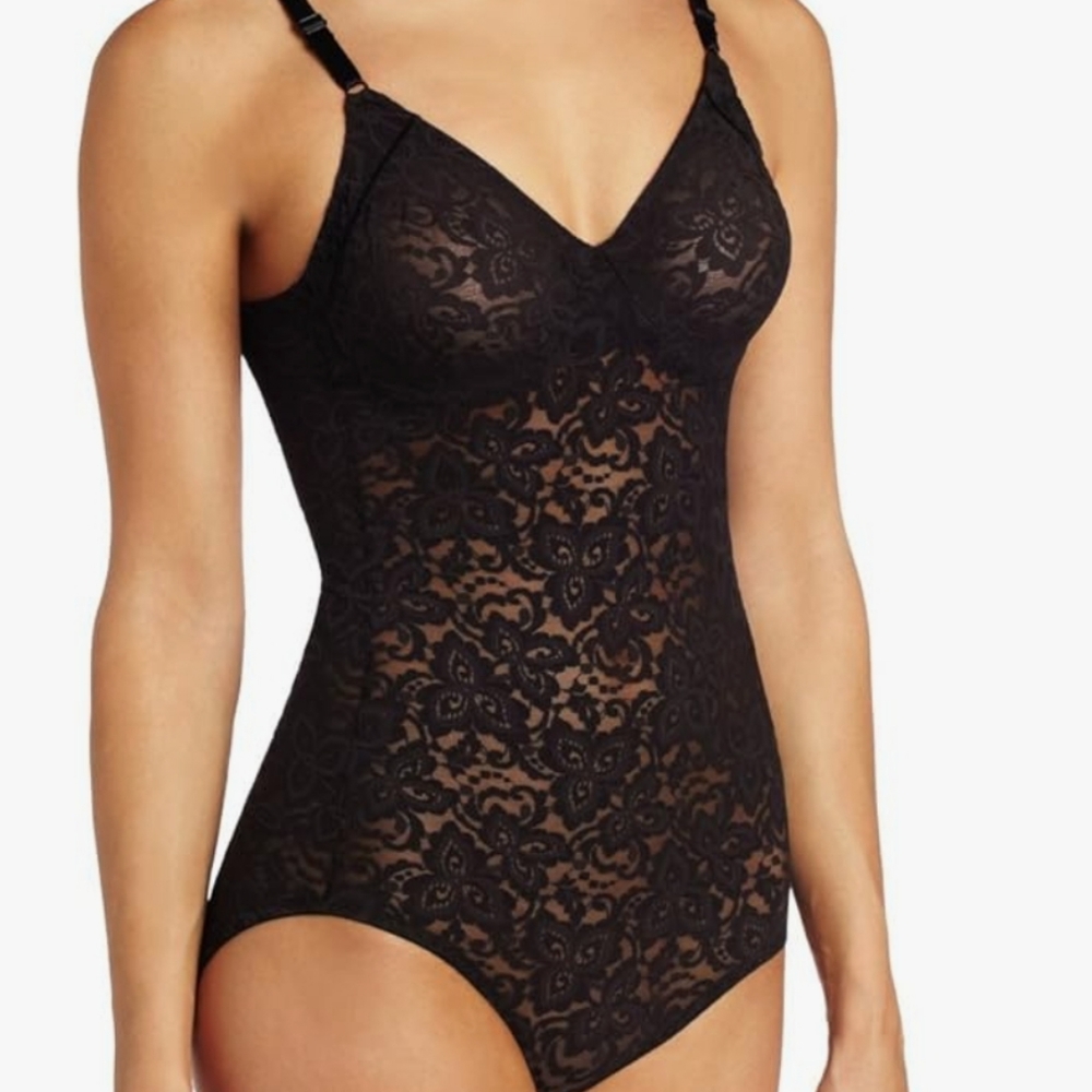 NWT Bali Lace N Smooth Firm-Control Body Shaper 40DD Black